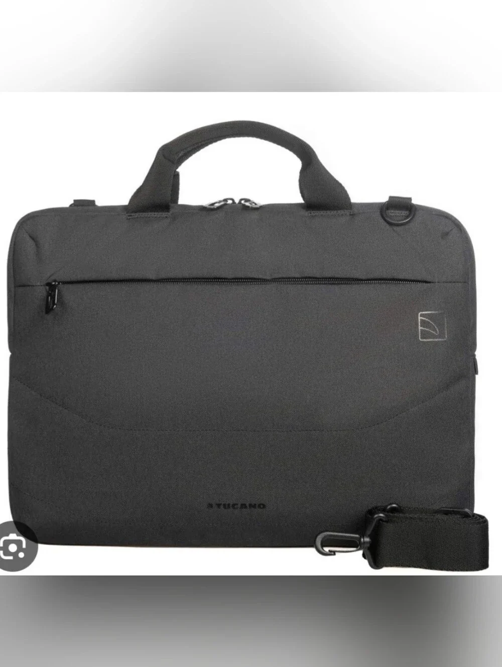 Tucano Milano Italy Dark Grey Laptop Bag W/Adjustable Shoulder Strap